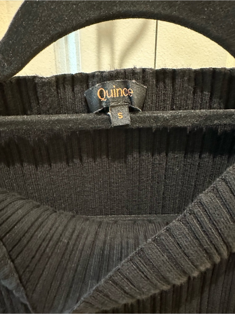 Quince Black Ribbed Sleeveless Tank - Picture 2 of 3